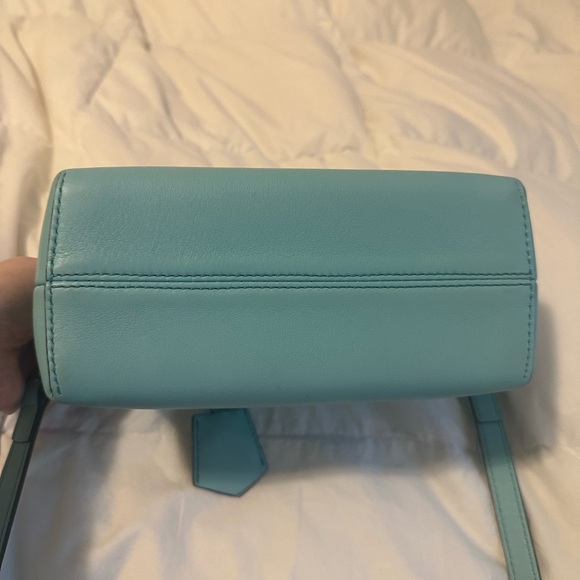 Fendi Blue Way mini Crossbody Bag with Detachable Strap-Tiffany blue color-Rare - Picture 4 of 13